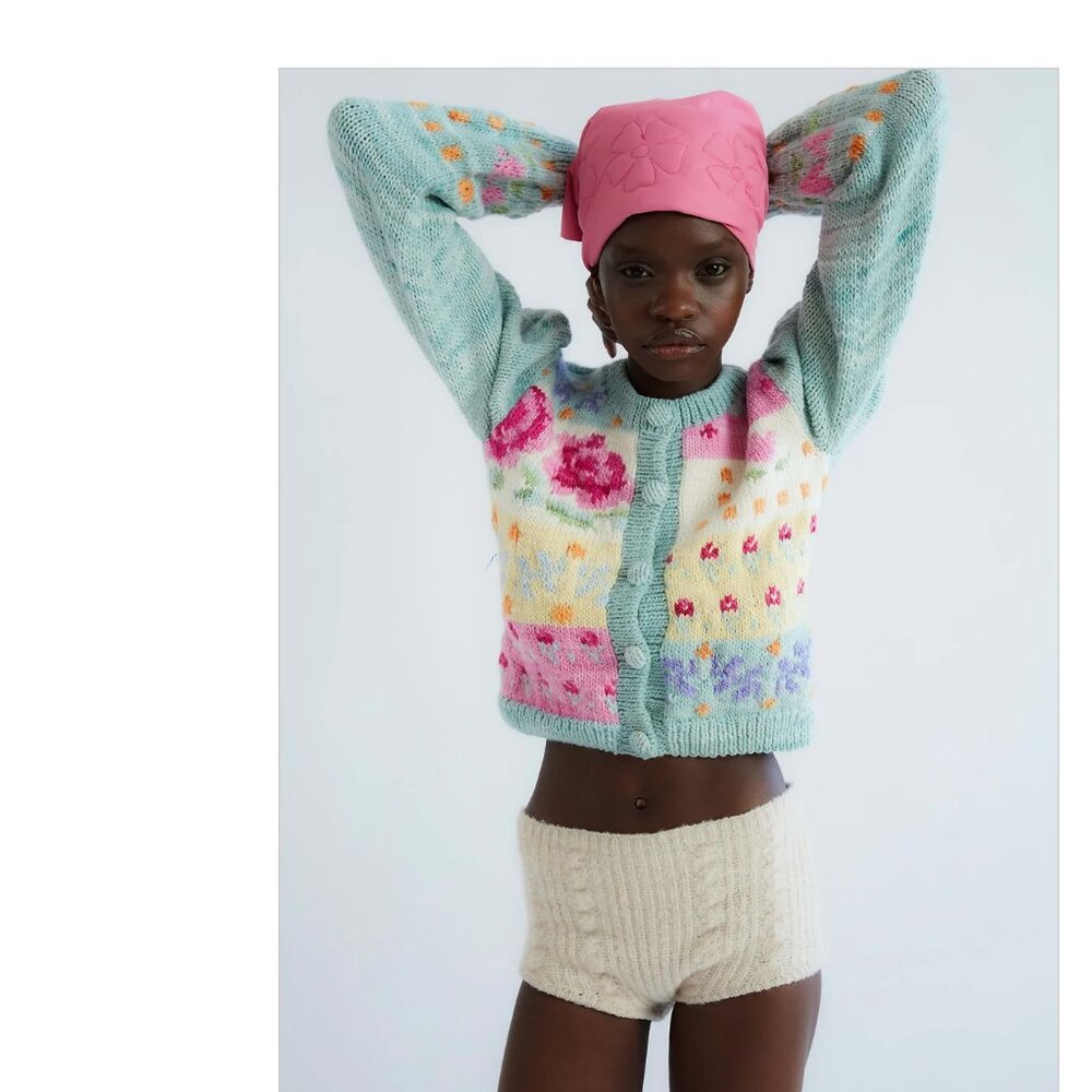 Tach Clothing Merino Wool Printed Sweater Size: L Inessa Wool